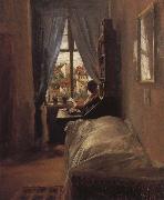 Adolph von Menzel The Artist-s Bedroom in the Ritterstrabe oil